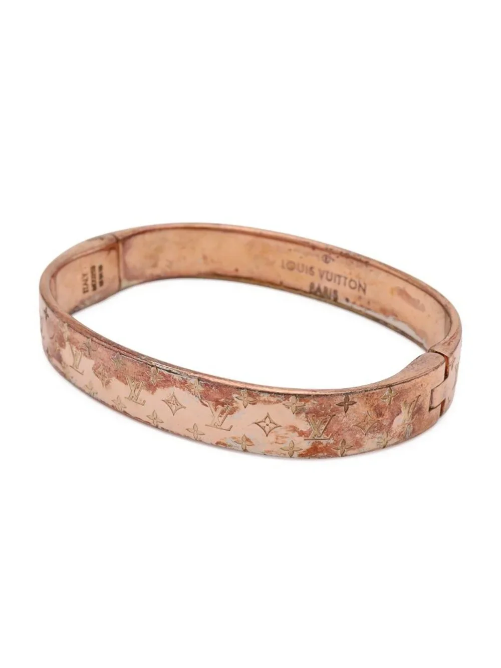 Louis Vuitton Cuff Nanogram Bangle Bracelet Pgp Pink Gold #short Sleeve
